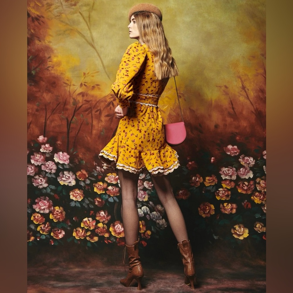 NWT Celia B Alder Dress Yellow Corduroy XS